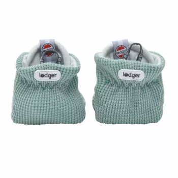 Lodger Slipper Ciumbelle medvilniniai šlepetės, 3-6 mėn., šiltos žalios spalvos