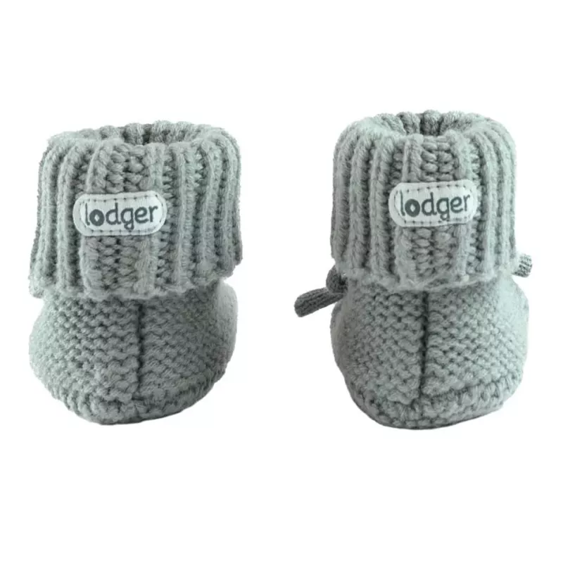 Lodger Slipper Folklore merino vilnos kūdikių šlepetės, šilko spalvos, 0-6 mėn.