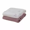 Lodger Swadler Solid Matcha medvilniniai vystyklai, Powder Rose, 110x110 cm, 2 vnt.