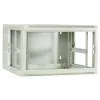 DSIT 6U sieninis serverių spintelė su stiklinėmis durelėmis, balta, 600x600x368 mm DS6606W-DOUBLE