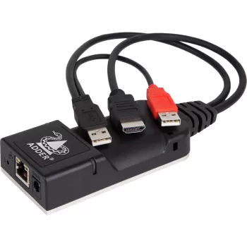 ADDER ALIF101T-HDMI KVM over IP siųstuvas - HDMI, USB, audio, Cat5e/Cat6/Cat7, 2560x1600@60Hz, juodas aliuminis