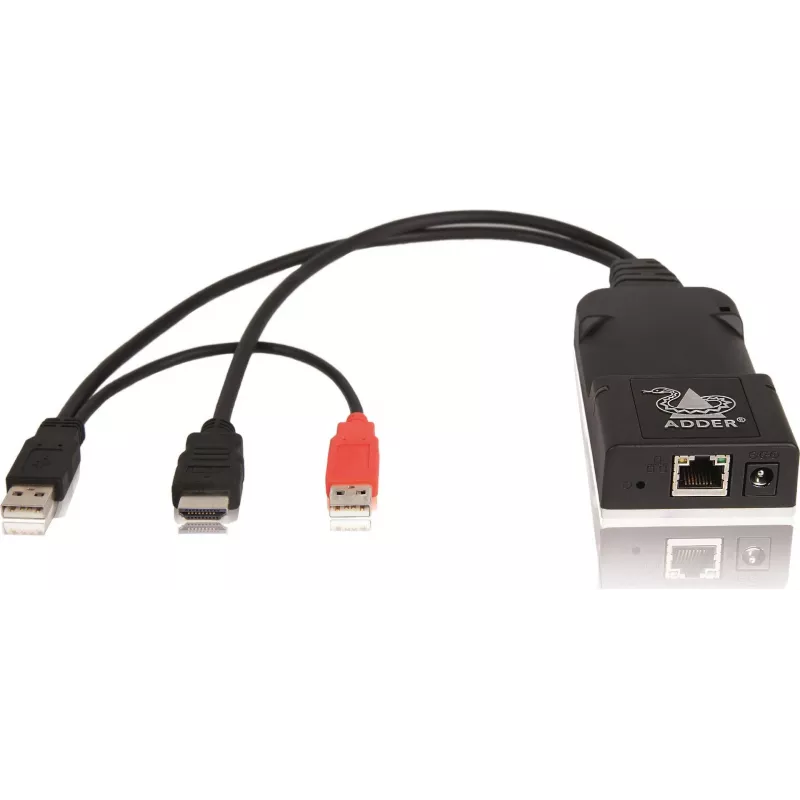ADDER ALIF101T-HDMI KVM over IP siųstuvas - HDMI, USB, audio, Cat5e/Cat6/Cat7, 2560x1600@60Hz, juodas aliuminis