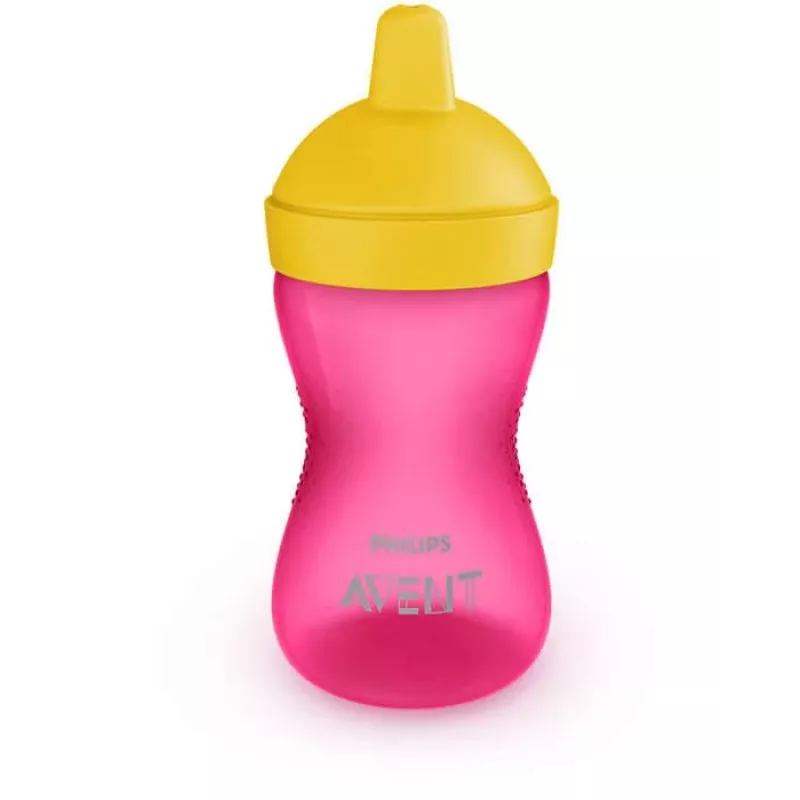 Philips Avent My Grippy kieto snapelio mokomasis puodelis 300 ml, 18M+, rožinis