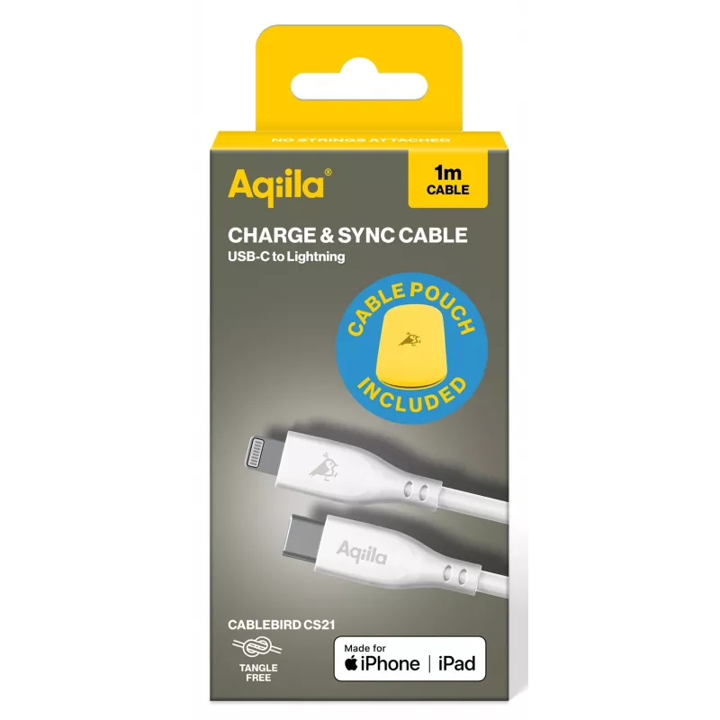 AQIILA 3SI836 USB-C į Lightning įkrovimo ir sinchronizavimo kabelis 1 m AQCBPBIC3SI836