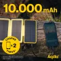 Aqiila Powerbird BS10 saulės energijos nešiojamas įkroviklis 10000 mAh juodas ir oranžinis