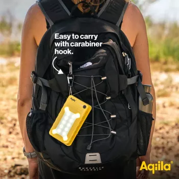 Aqiila Powerbird BS10 saulės energijos nešiojamas įkroviklis 10000 mAh juodas ir oranžinis