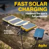 Aqiila Powerbird BS10 saulės energijos nešiojamas įkroviklis 10000 mAh juodas ir oranžinis