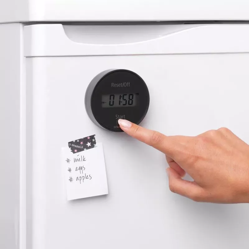 Brabantia virtuvės laikmatis su magnetu, tamsiai pilkas