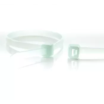 WKK 120194971 karščiui atsparus plastikinis raištis 292 x 3,6 mm, natūralios spalvos (100 vnt. pakuotė)