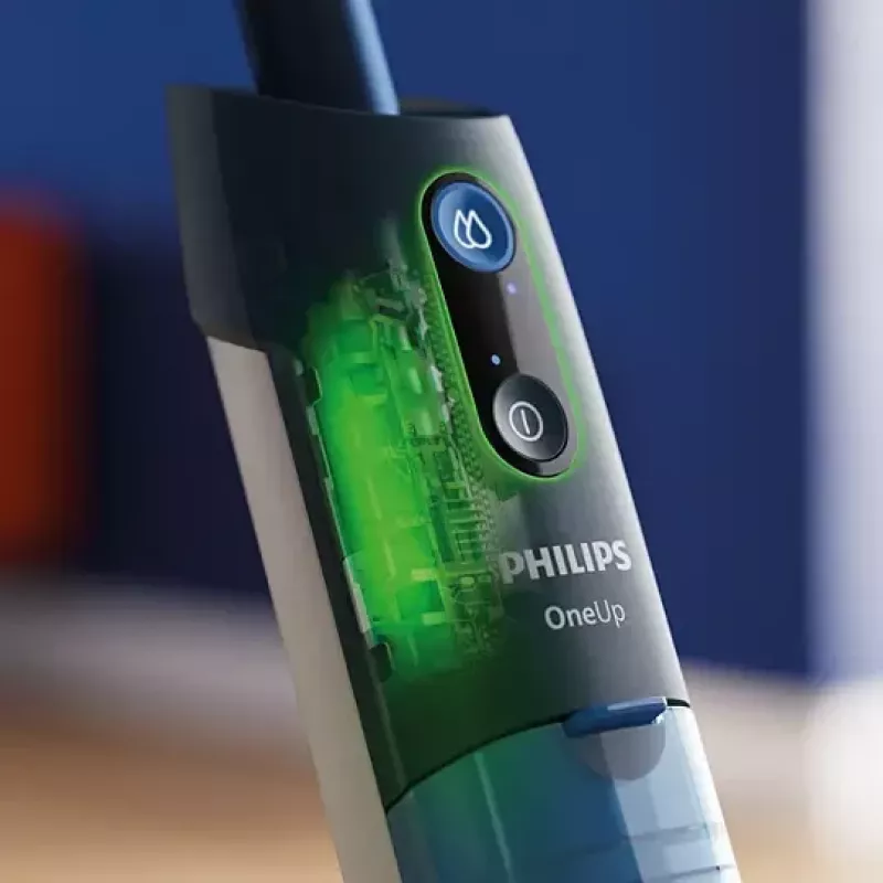 Philips OneUp Series 3000 belaidis elektrinis kietų grindų valytuvas, tamsiai mėlynas