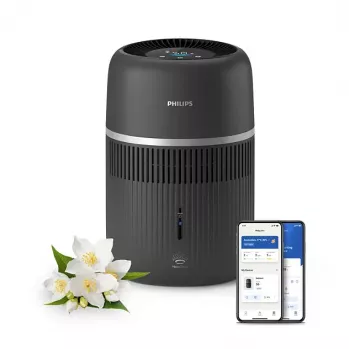 Philips 4000 serijos oro drėkintuvas HU4210/03 - NanoCloud garinamasis, 300 ml/h, 2L bakas, charcoal grey