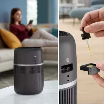 Philips 4000 serijos oro drėkintuvas HU4210/03 - NanoCloud garinamasis, 300 ml/h, 2L bakas, charcoal grey