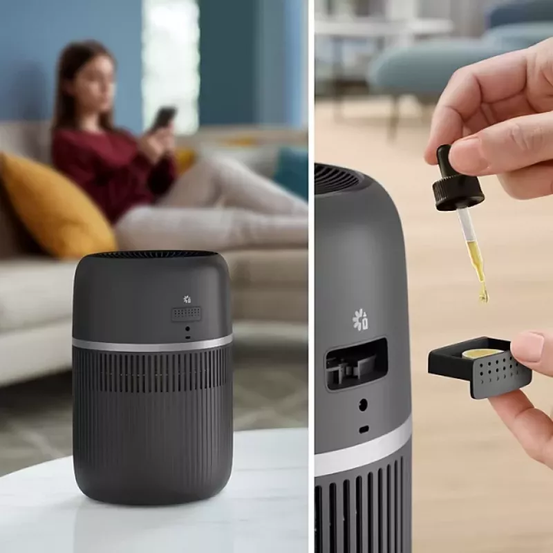Philips 4000 serijos oro drėkintuvas HU4210/03 - NanoCloud garinamasis, 300 ml/h, 2L bakas, charcoal grey