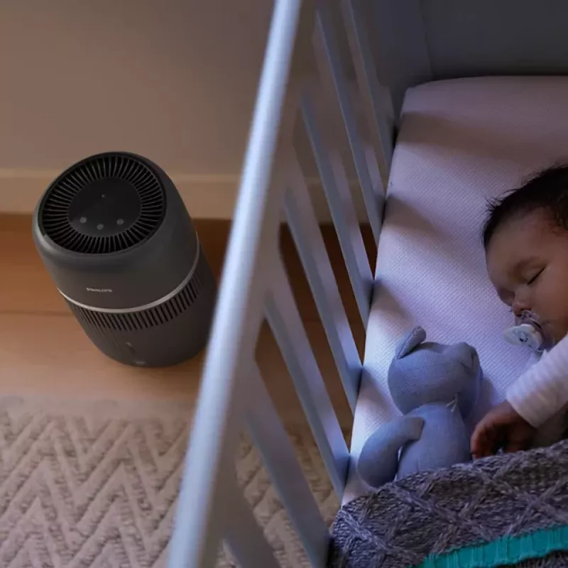 Philips 4000 serijos oro drėkintuvas HU4210/03 - NanoCloud garinamasis, 300 ml/h, 2L bakas, charcoal grey