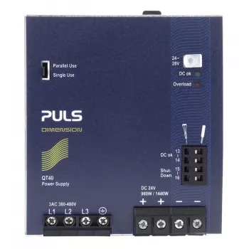 PULS DIMENSION QT40.241 DIN bėgio maitinimo šaltinis 24V DC 40A 960W 3 fazių