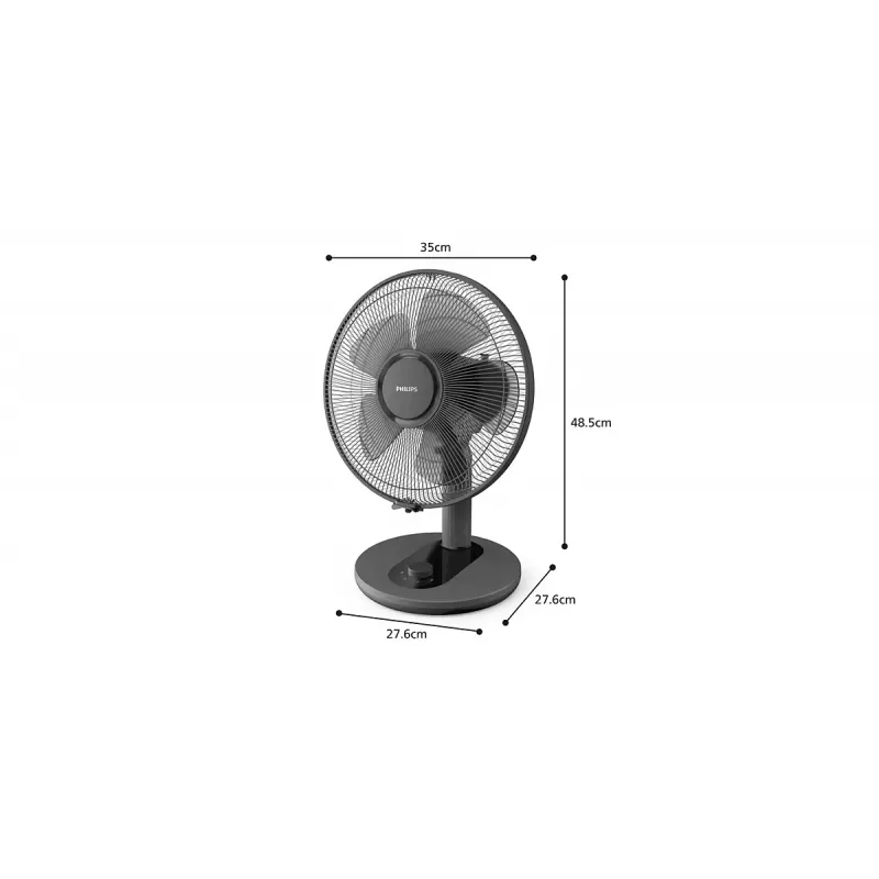 PHILIPS 1000 Series stalinis ventiliatorius 25 cm juodas