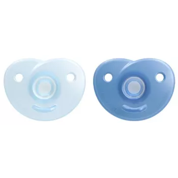Philips Avent Soothie silikoninis čiulptukas su silikoniniu skydeliu, 0-6 mėn., 2 vnt.