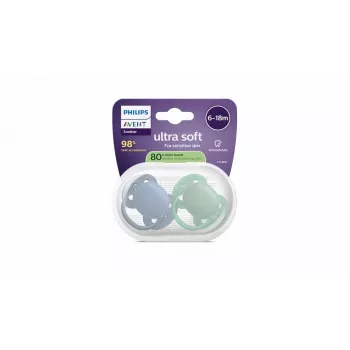 Philips Avent Ultra Soft čiulptukas 6-18 mėnesių, 2 vnt., berniukui