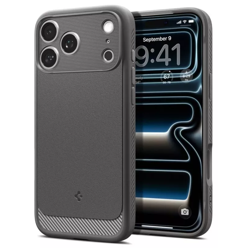 Spigen Rugged Armor Mag MagSafe dėklas iPhone 18 Pro Max / 17 Pro Max, pilkas