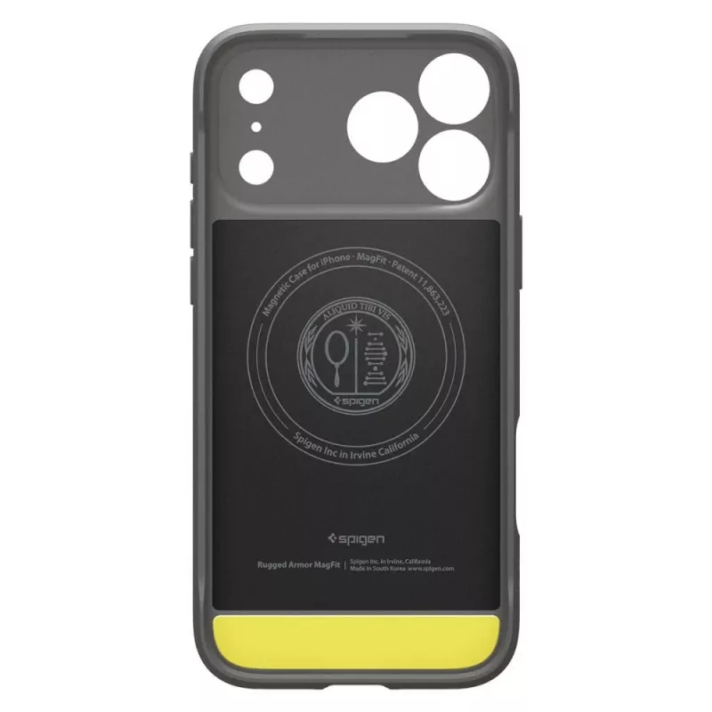 Spigen Rugged Armor Mag MagSafe dėklas iPhone 18 Pro Max / 17 Pro Max, pilkas