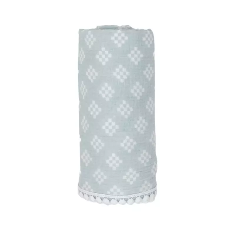 Lodger Swaddle Tribe muslininė vystyklų antklodė 120x120 cm Ice Flow