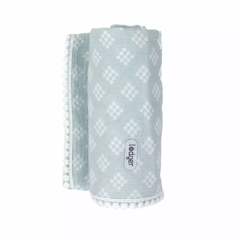Lodger Swaddle Tribe muslininė vystyklų antklodė 120x120 cm Ice Flow