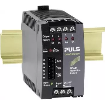 PULS DIMENSION PISA11.203206 4 kanalų elektroninis grandinės pertraukiklio modulis 24V DC, 2x3A + 2x6A, DIN bėgelis