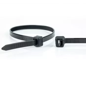 WKK 110256071 juodas UV stabilizuotas plastikinis raištis 430 mm x 4,8 mm, 100 vnt.
