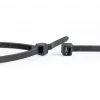 WKK 110256071 juodas UV stabilizuotas plastikinis raištis 430 mm x 4,8 mm, 100 vnt.