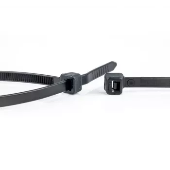 WKK 110256071 juodas UV stabilizuotas plastikinis raištis 430 mm x 4,8 mm, 100 vnt.