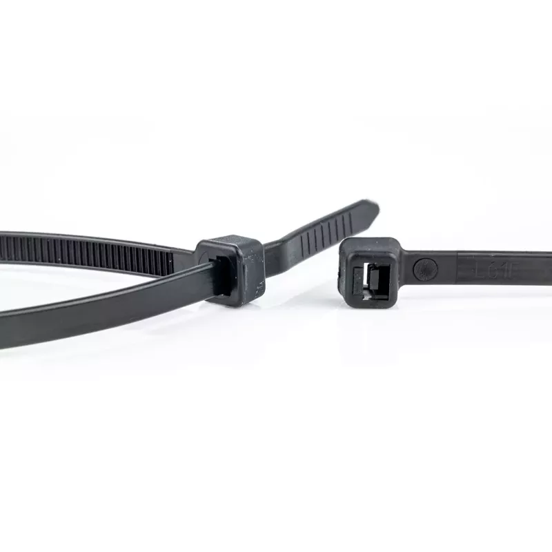 WKK 110256071 juodas UV stabilizuotas plastikinis raištis 430 mm x 4,8 mm, 100 vnt.