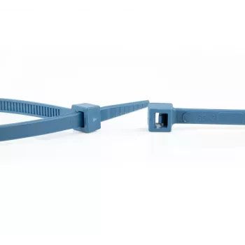 WKK 150196671 Metalo detektoriumi aptinkami laidų raiščiai 300 x 4,8 mm, mėlyni, 100 vnt. pakuotė