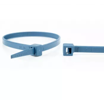 WKK 150226671 Metalo detektuojamos rišamosios juostos 370 x 4,8 mm mėlynos (100 vnt.)