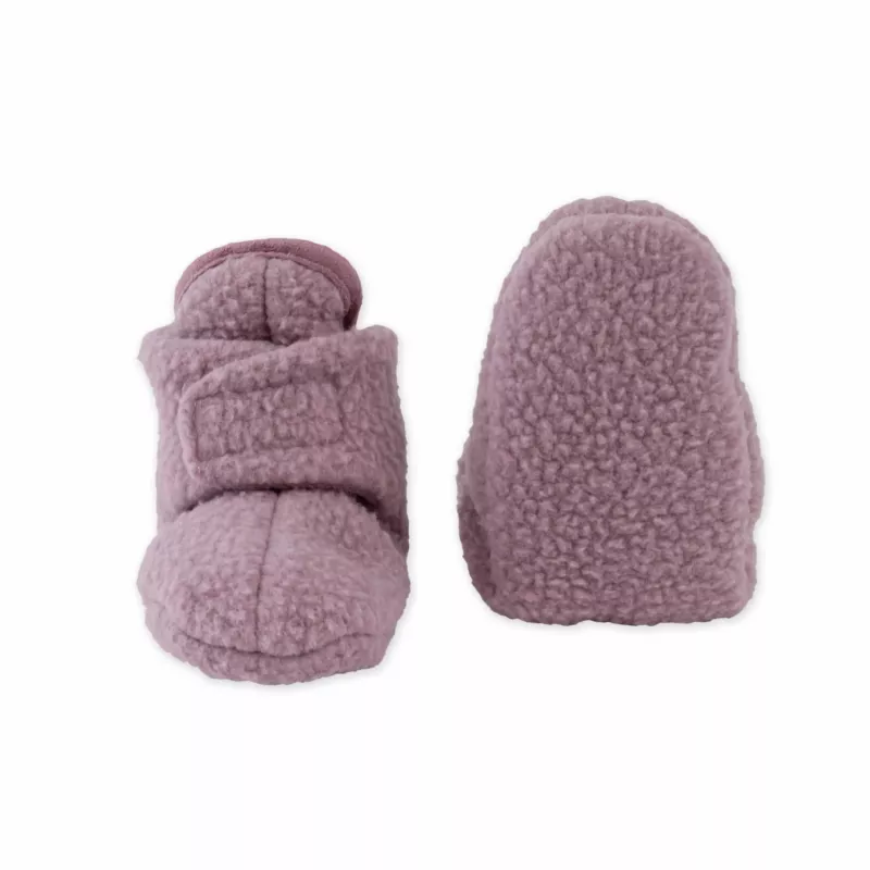 Lodger Slipper Teddy kūdikių šlepetės, rausvos, 0-3 mėn., neslystančios, flisinės, unisex