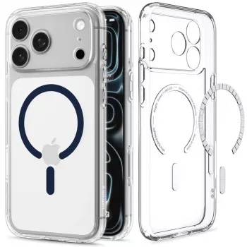 Spigen Ultra Hybrid MagSafe dėklas iPhone 17 Pro Max / 18 Pro Max - skaidrus / tamsiai mėlynas