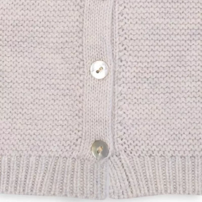 Lodger Topper Knit Merino vilnos kūdikio striukė, beržo spalvos, 56 dydis