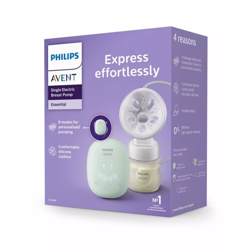 Philips Avent vienkartinis elektrinis motinos pieno siurblys su 125 ml buteliuku