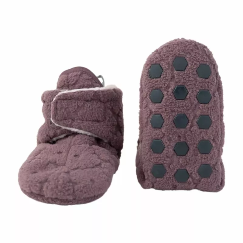 Lodger Slipper Folklore Fleece kūdikių šlepetės, alyvinės, 6-12 mėn.