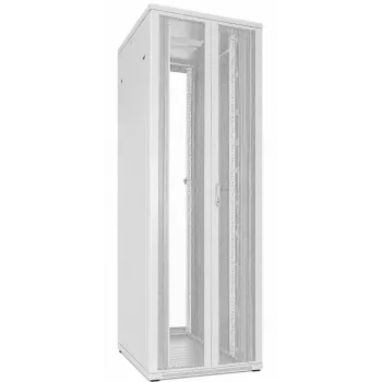 DSIT 47U 19 inch serverinė spinta, perforuotos dvigubos durys priekyje ir gale, balta, 800x1000x2200 mm (DS8047DD-W)