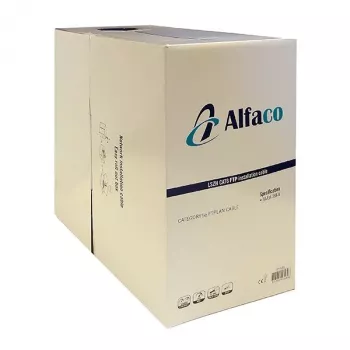 DSIT Alfaco Cat5e F/UTP kietosios gyslos tinklo kabelis 305m ritėje, pilkas, LSZH, Eca