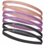 Nike Swoosh Sport Metallic plaukų raišteliai, 6 vnt. – persikų, rožinės, pilkos spalvos