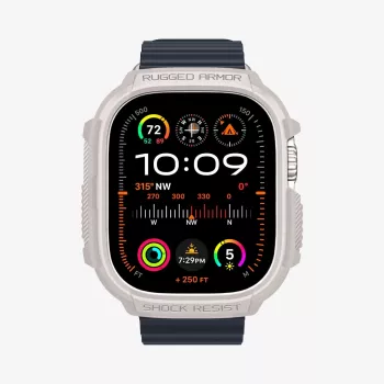 Spigen Rugged Armor dėklas Apple Watch Ultra 1/2/3 (49mm) - Dune Beige
