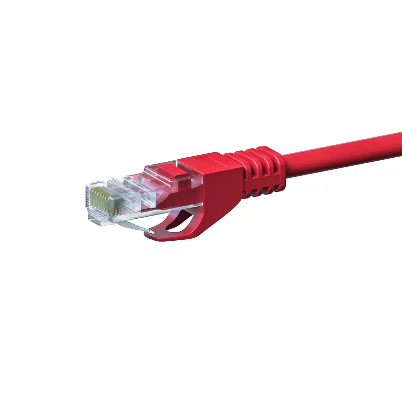 DSIT CAT 5e U/UTP tinklo kabelis, 0,25 m, raudonas, CCA, RJ45 DC-C55-002