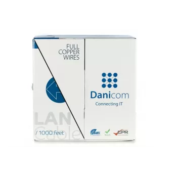 DSIT DANICOM CAT5E UTP 305m PVC (Fca) tinklo kabelis ritėje DC-UTP5E-305-FCA
