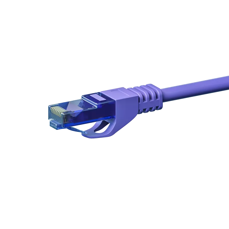 DSIT UTP CAT6a 0,25 m violetinis tinklo kabelis (patch) - 100% varis (DC-U6A8-002)