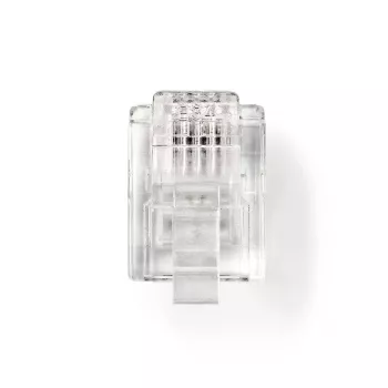 DSIT RJ11 telefono kištukas - 4 kontaktų - 10 vnt. (DC-RJ11-10PCE)