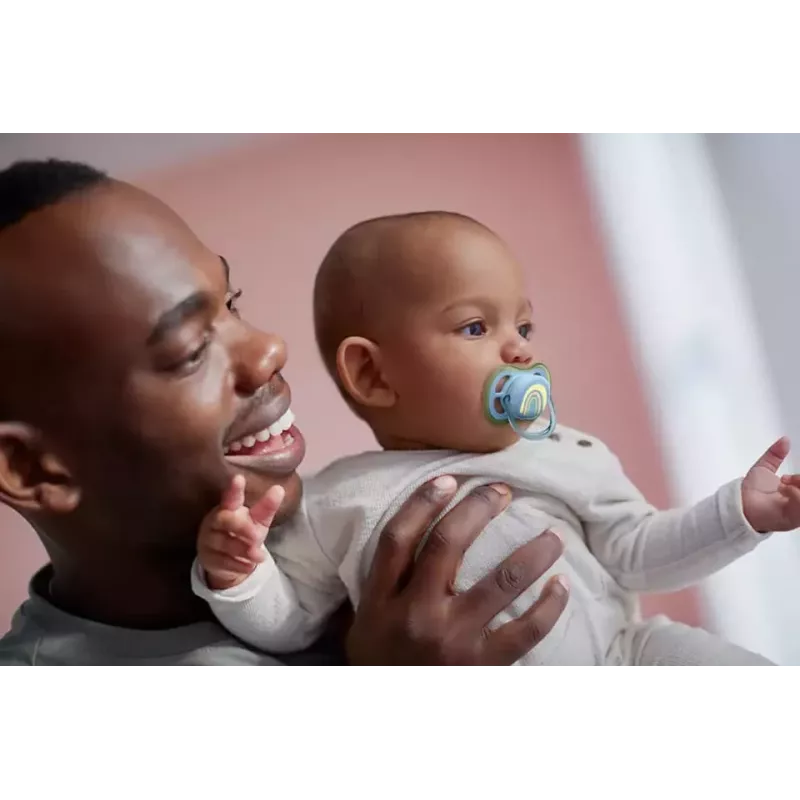 Philips Avent Ultra Air Deco raindelinės spalvos čiulptukas berniukams 0-6 mėn., 1 vnt.