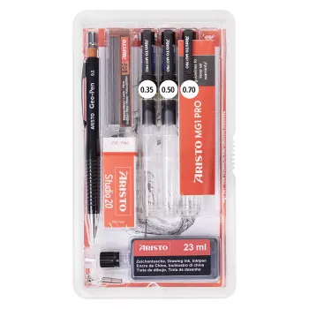 ARISTO mg1 pro Studio techninio piešimo pieštukų rinkinys juodas (AR64150)