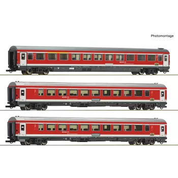 Roco 6200096 H0 3 dalių vagonų rinkinys Munich-Nuremberg Express, DB AG