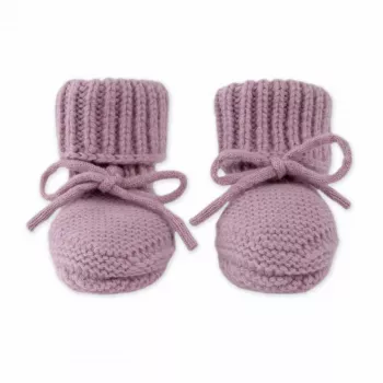 Lodger Slipper merino vilnos kūdikių šlepetės, rausvos (mauve), 0-6 mėn.